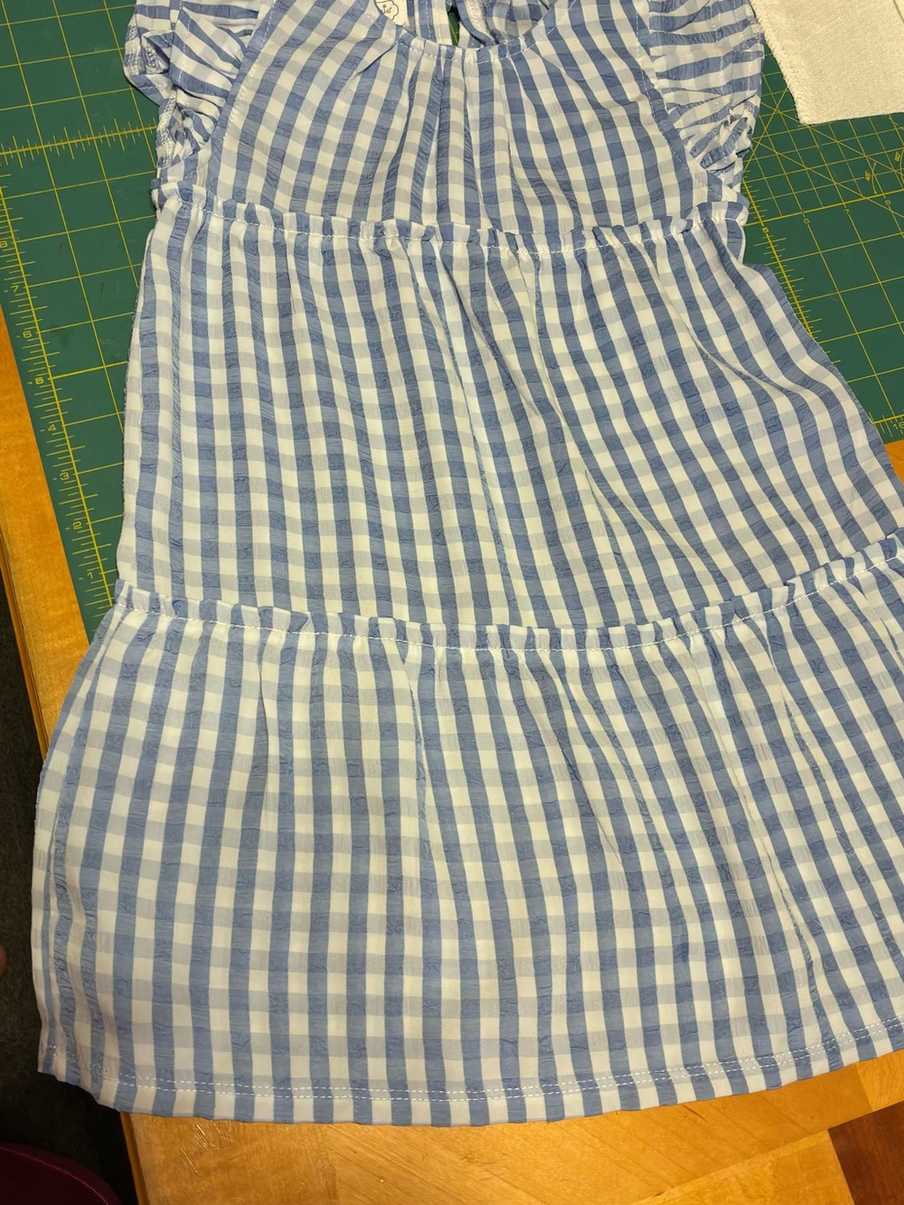 Mud Pie Blue and White Gingham Kids Dress